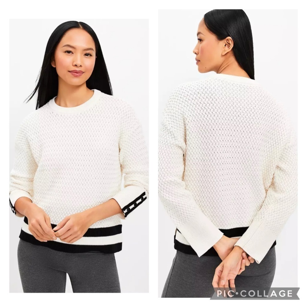 Lou & Grey Textured Cricket Sweater Whisper White Medium